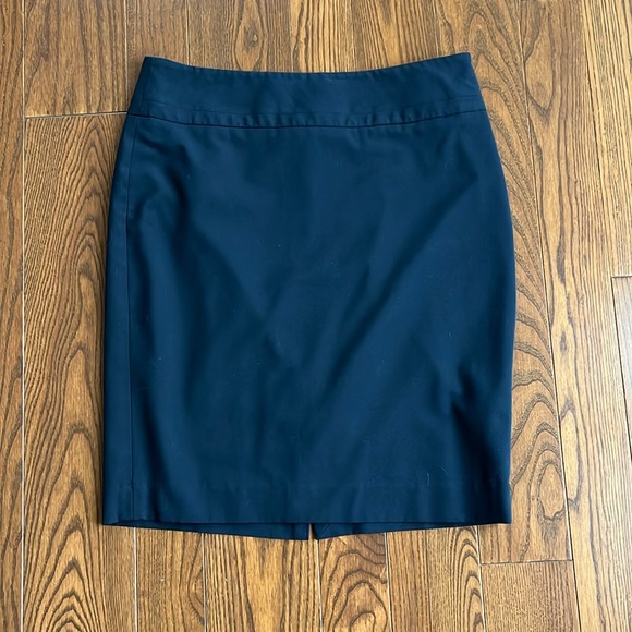 Jupe Crayon Bleu Marine En Viscose BIANCA - Taille L - Occasion Très Bon état